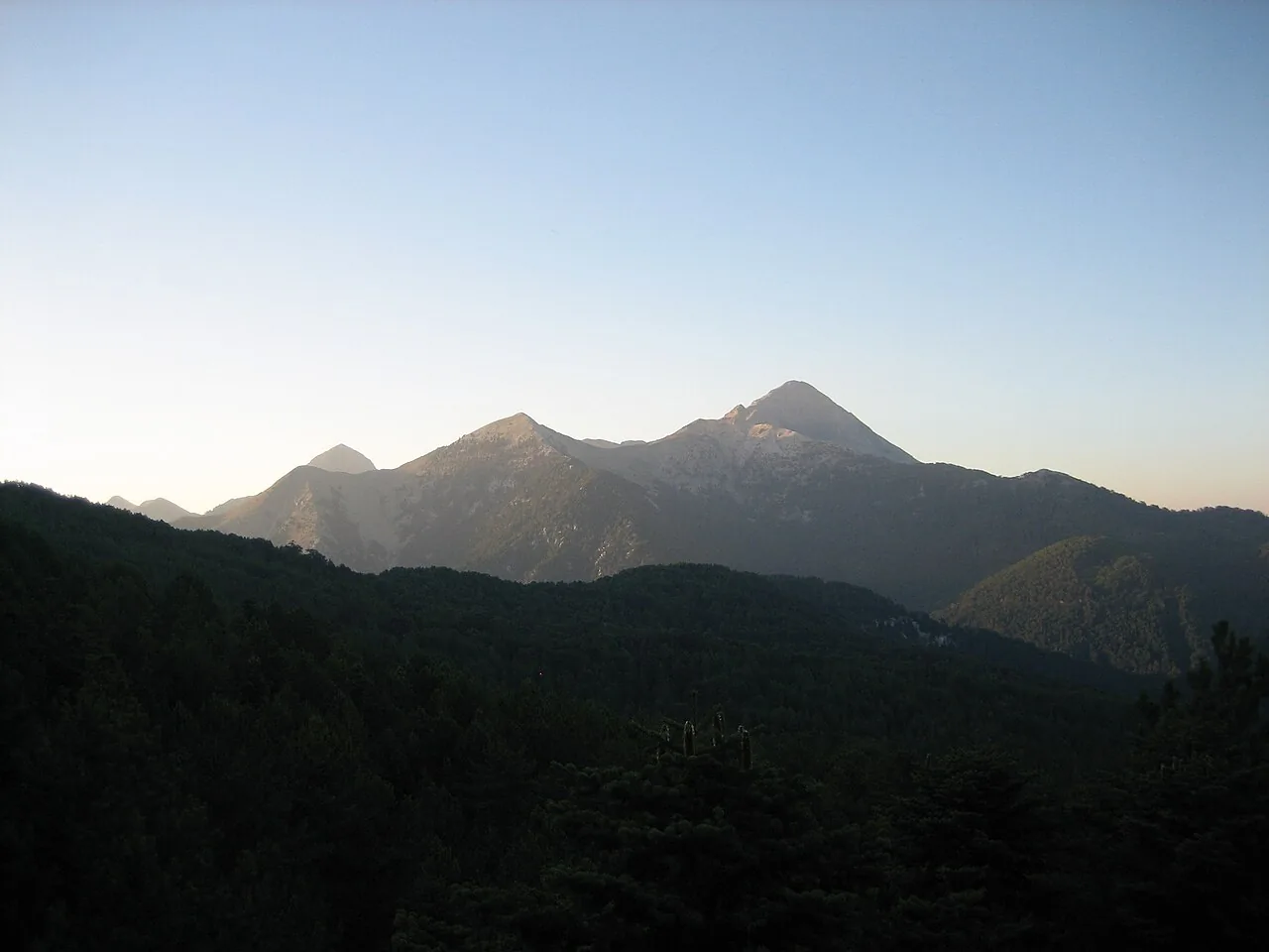Taygetus from the Vassiliki forest