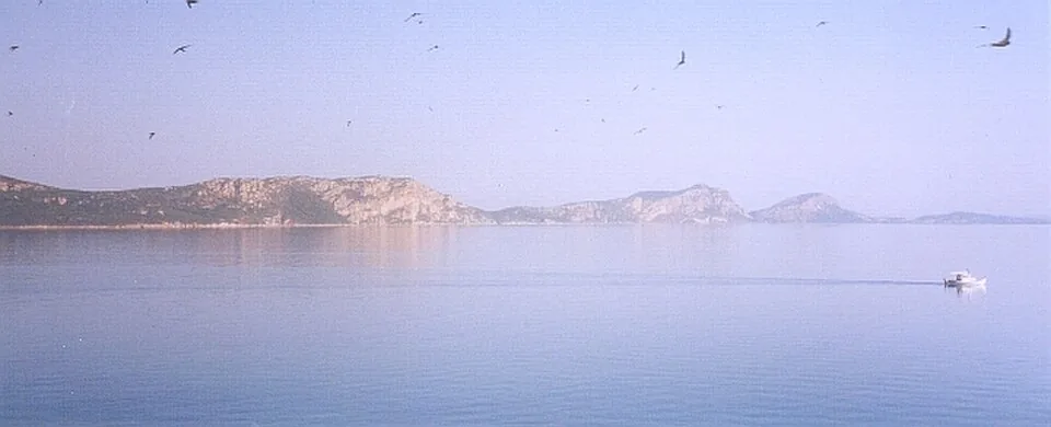 Sphacteria island across the water from Pylos.