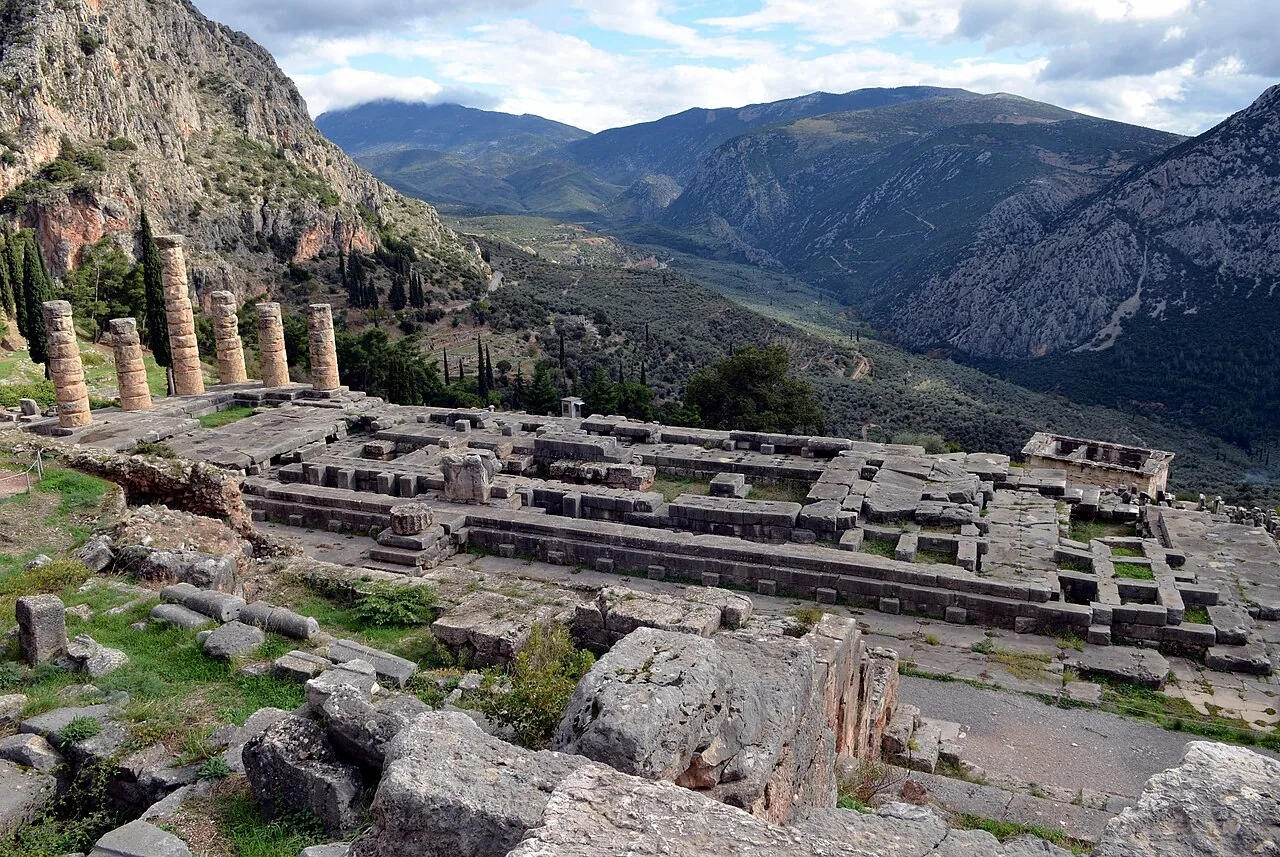 The temple of Apollo at Delphi
